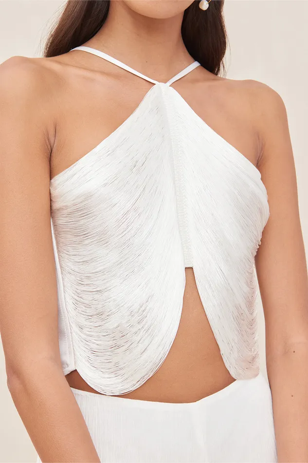 Cult Gaia Quella Top Off White Women Tops