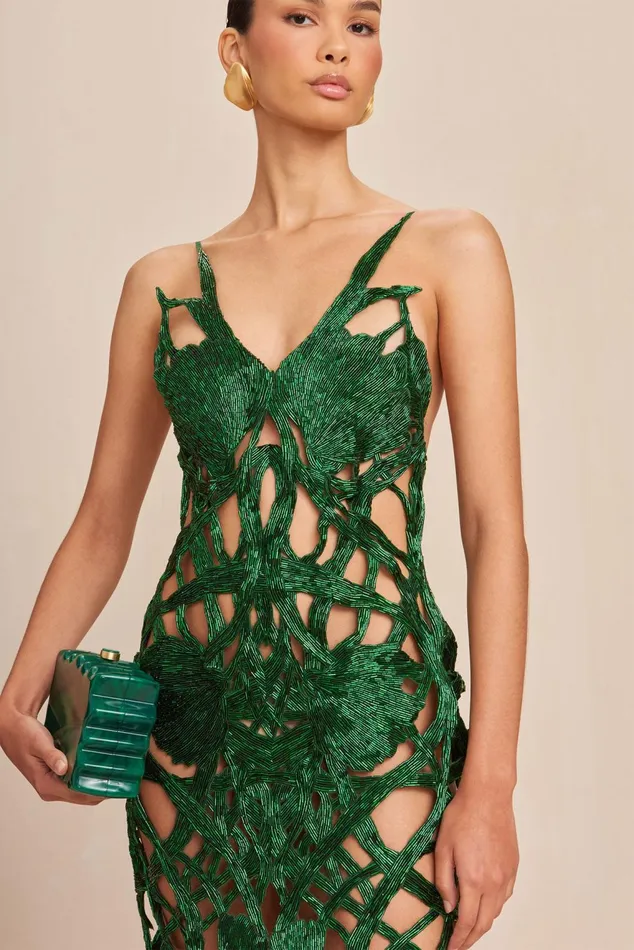 Cult Gaia Sita Gown Malachite Women Dresses Cult Gaia Sita Gown Malachite Women Dresses