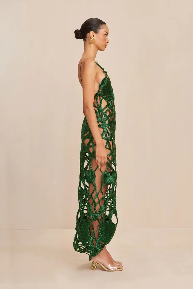 Cult Gaia Sita Gown Malachite Women Dresses Cult Gaia Sita Gown Malachite Women Dresses