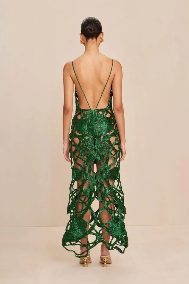 Cult Gaia Sita Gown Malachite Women Dresses Cult Gaia Sita Gown Malachite Women Dresses