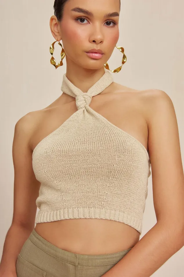 Cult Gaia Sorine Knit Top Beach Women Knits
