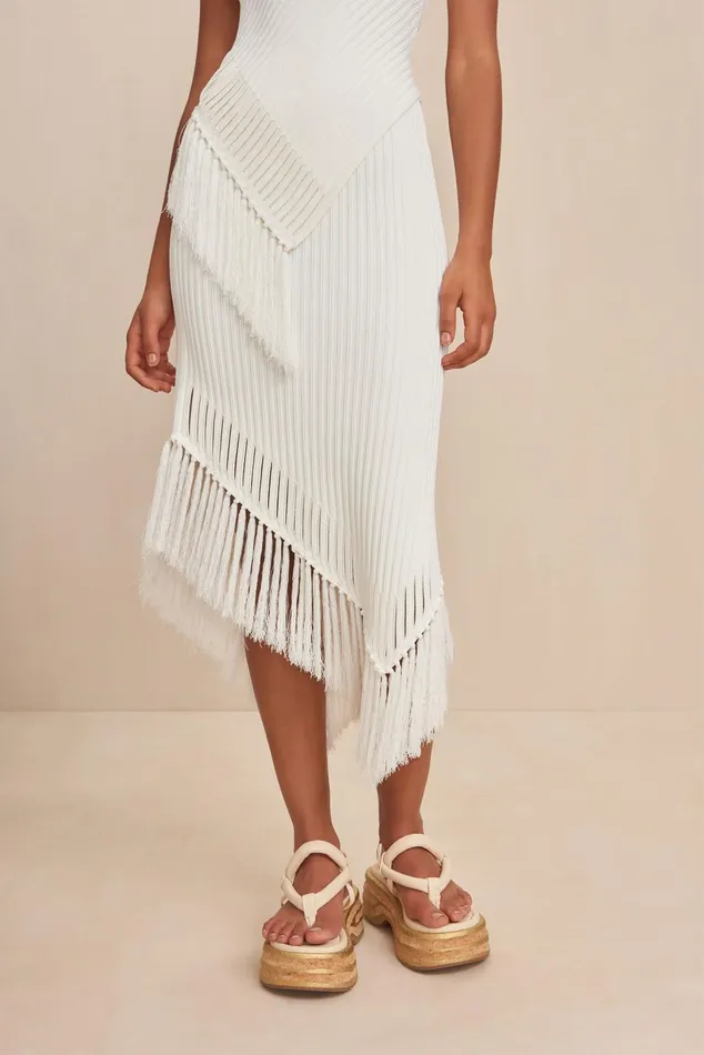 Cult Gaia Tonisha Knit Skirt Off White Women Knits