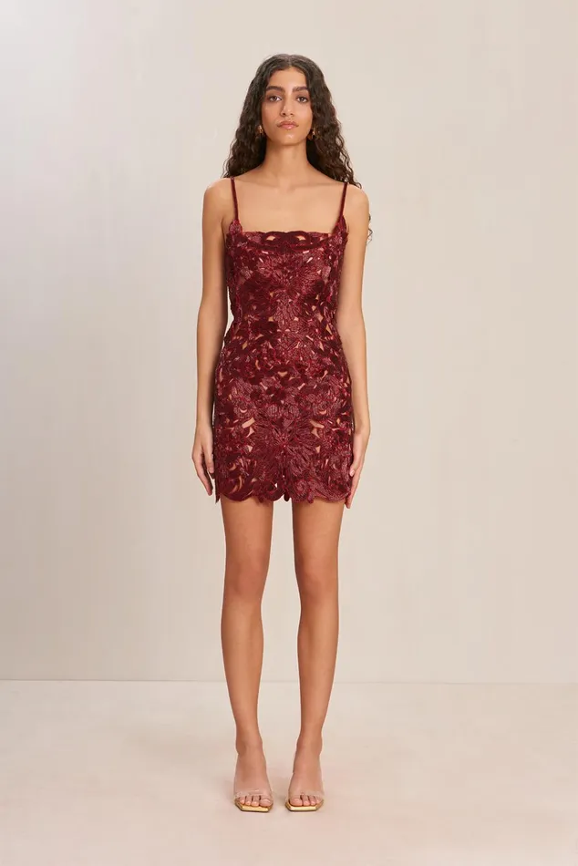 Cult Gaia Vanya Dress Merlot Women Dresses