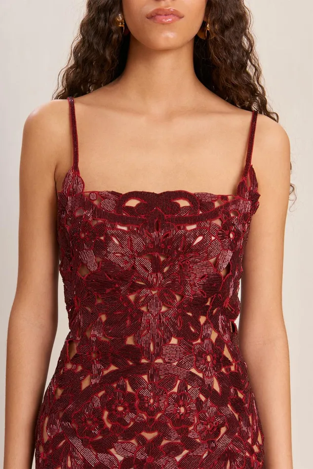 Cult Gaia Vanya Dress Merlot Women Dresses