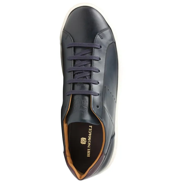 Dante LacetoToe Leather Sneaker 8211 Navy Men Bruno Magli Sneakers