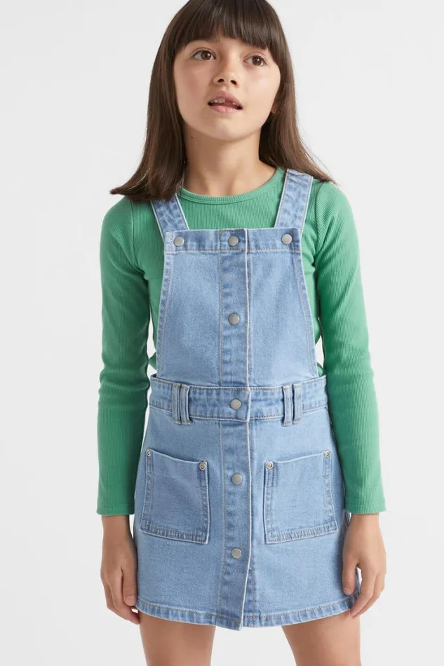 Denim and Jeans Girl Seed Heritage Denim Pinafore Original Indigo