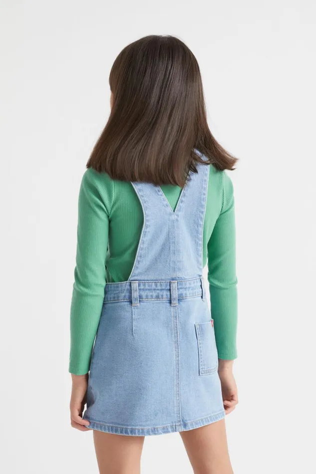 Denim and Jeans Girl Seed Heritage Denim Pinafore Original Indigo