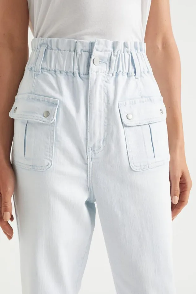 Denim Woman Seed Heritage Denim Paperbag Pocket Jean Arctic Wash