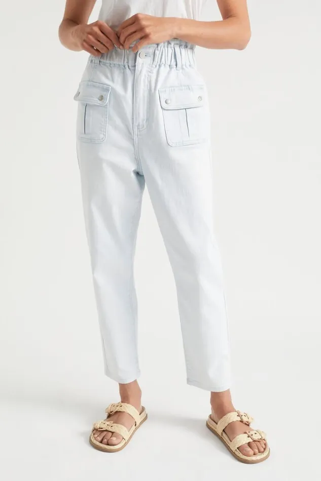 Denim Woman Seed Heritage Denim Paperbag Pocket Jean Arctic Wash