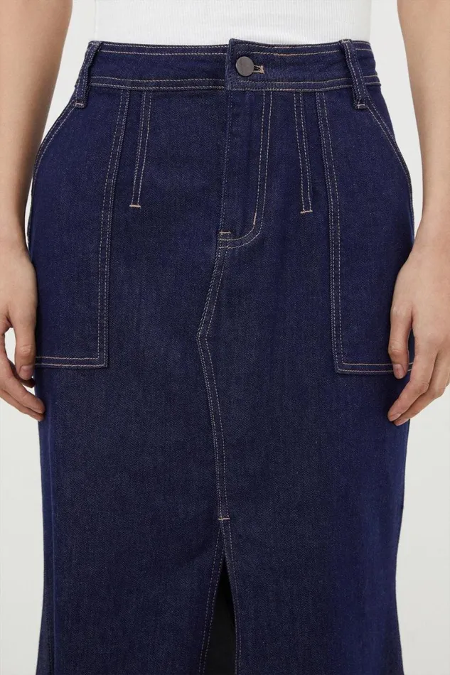 Denim Women Karen Millen Stonewashed Stretch Denim Woven Set Stonewash