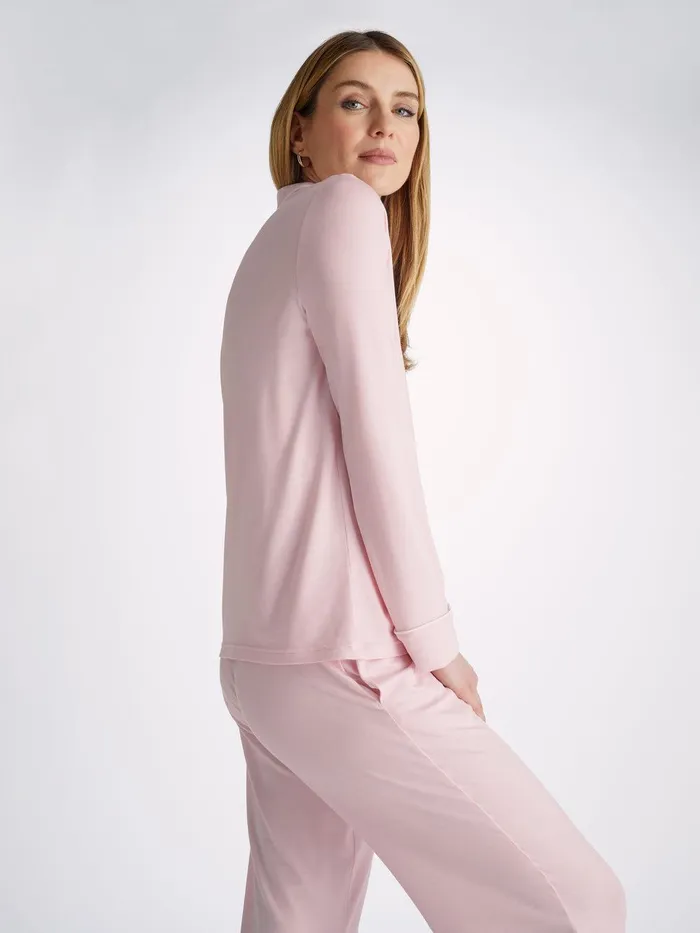Derek Rose Pajamas Lara Micro Modal Stretch Ballet Pink Women Jersey Pajamas
