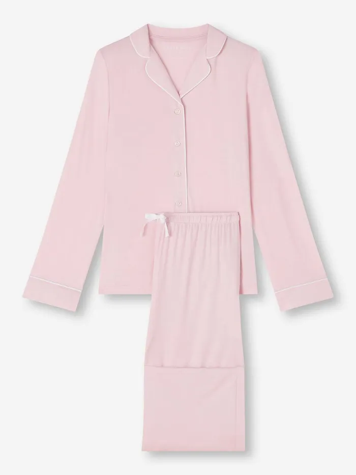 Derek Rose Pajamas Lara Micro Modal Stretch Ballet Pink Women Jersey Pajamas