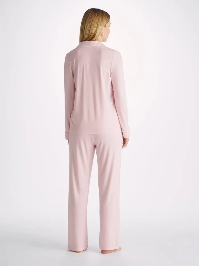 Derek Rose Pajamas Lara Micro Modal Stretch Ballet Pink Women Jersey Pajamas