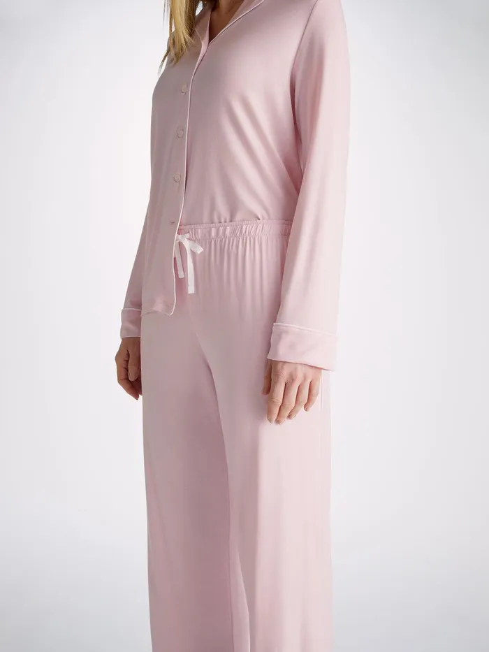 Derek Rose Pajamas Lara Micro Modal Stretch Ballet Pink Women Jersey Pajamas