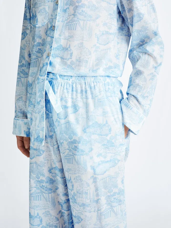 Derek Rose Pajamas Ledbury 77 Cotton Batiste White Women Cotton Pajamas