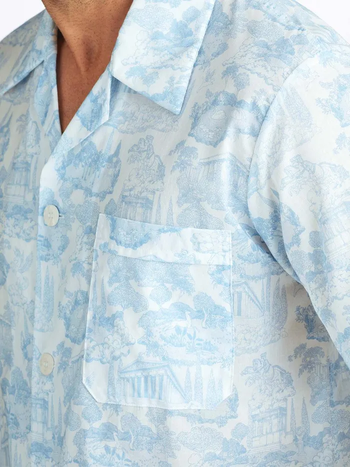 Derek Rose Short Pajamas Ledbury 77 Cotton Batiste White Men Cotton Pajamas