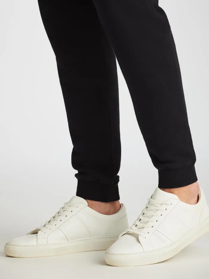 Derek Rose Sweatpants Quinn Cotton Modal Black Men Casual Pants