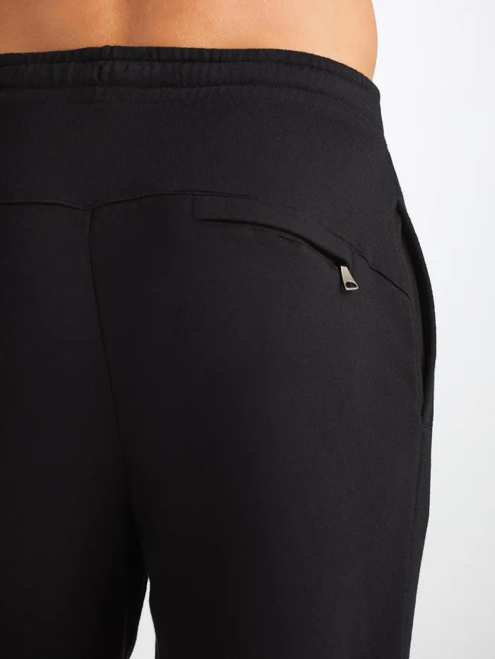 Derek Rose Sweatpants Quinn Cotton Modal Black Men Casual Pants
