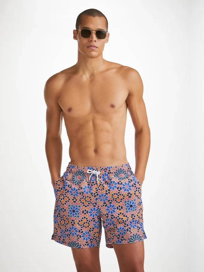 Derek Rose Swim Shorts Tropez 15 Multi Men Classic Fit Swim Shorts