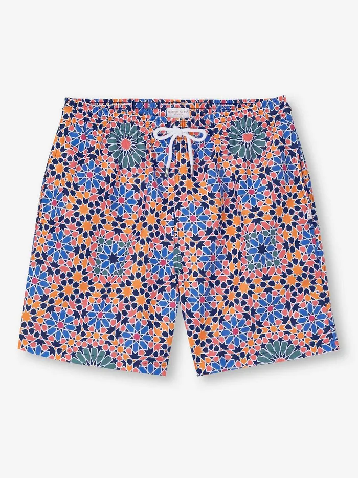 Derek Rose Swim Shorts Tropez 15 Multi Men Classic Fit Swim Shorts