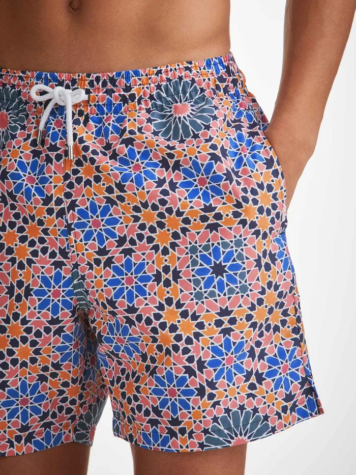 Derek Rose Swim Shorts Tropez 15 Multi Men Classic Fit Swim Shorts