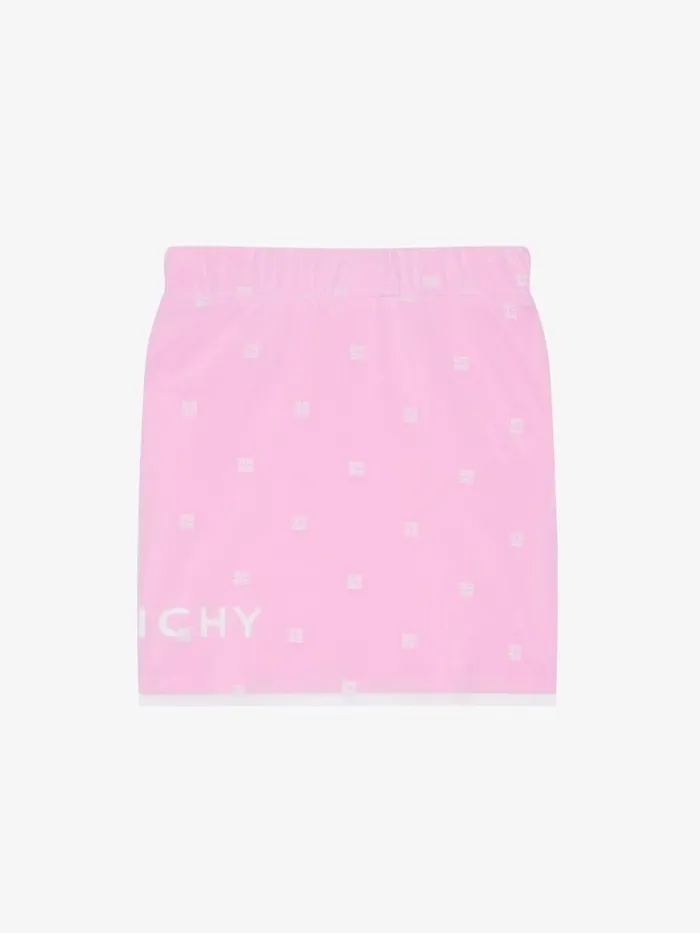 DoubleLayered Skirt In Fleece With 4g Tulle Pink Kids Givenchy