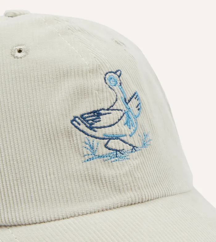 Drake039s Antique White Duck Emblem Cotton Corduroy Baseball Cap Men Hats