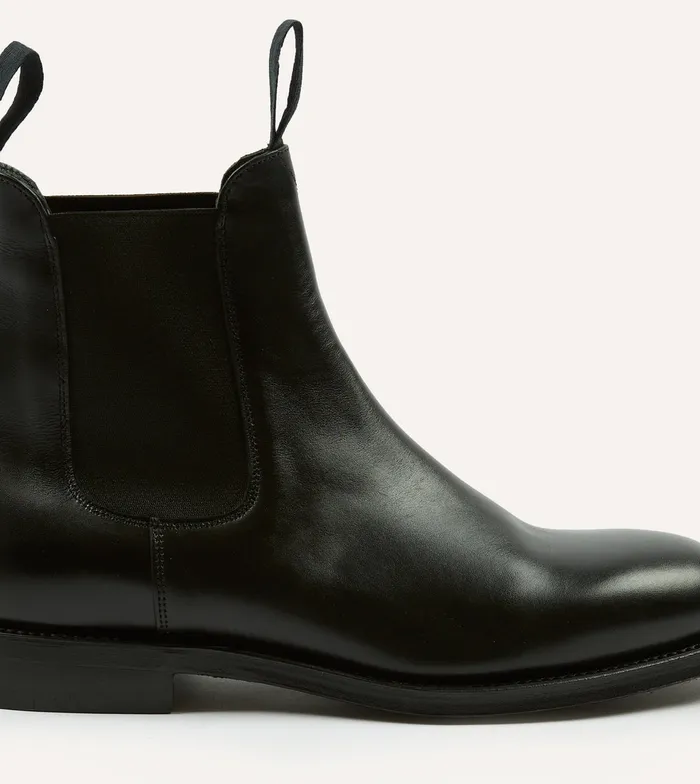 Drake039s Black Calf Leather Hancock Goodyear Welted Chelsea Boot Men Chelsea Boots