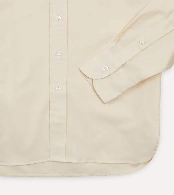 Drake039s Ecru Pinpoint Oxford Cotton Cloth ButtonDown Shirt Men Formal Shirts