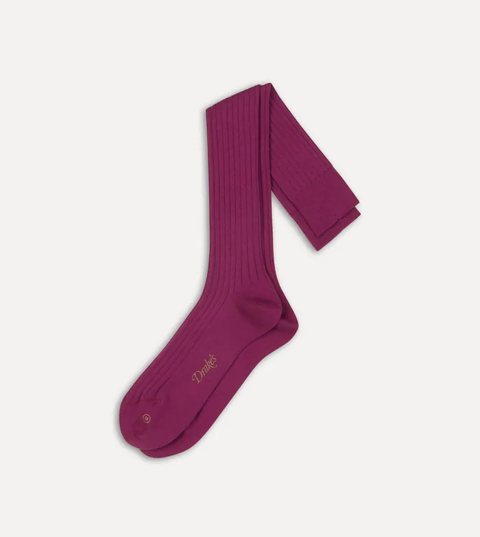 Drake039s Fuchsia Cotton OverTheCalf Socks Men Boxer Shorts and Socks