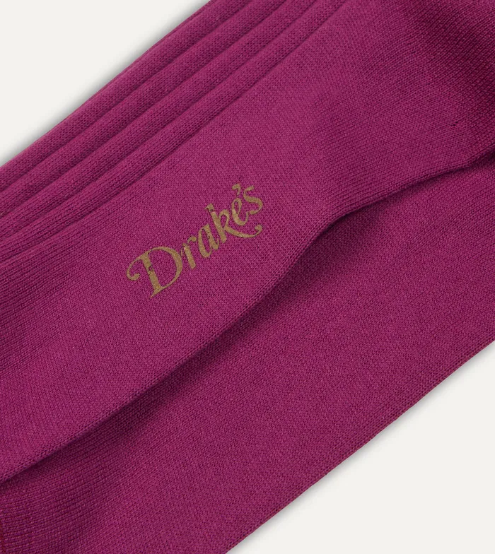 Drake039s Fuchsia Cotton OverTheCalf Socks Men Boxer Shorts and Socks