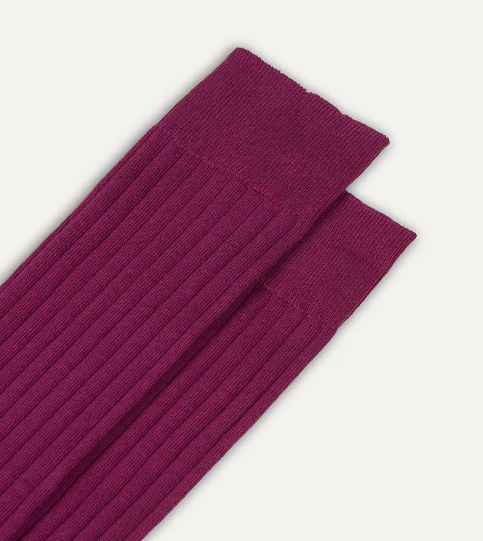 Drake039s Fuchsia Cotton OverTheCalf Socks Men Boxer Shorts and Socks