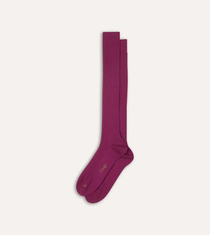 Drake039s Fuchsia Cotton OverTheCalf Socks Men Boxer Shorts and Socks