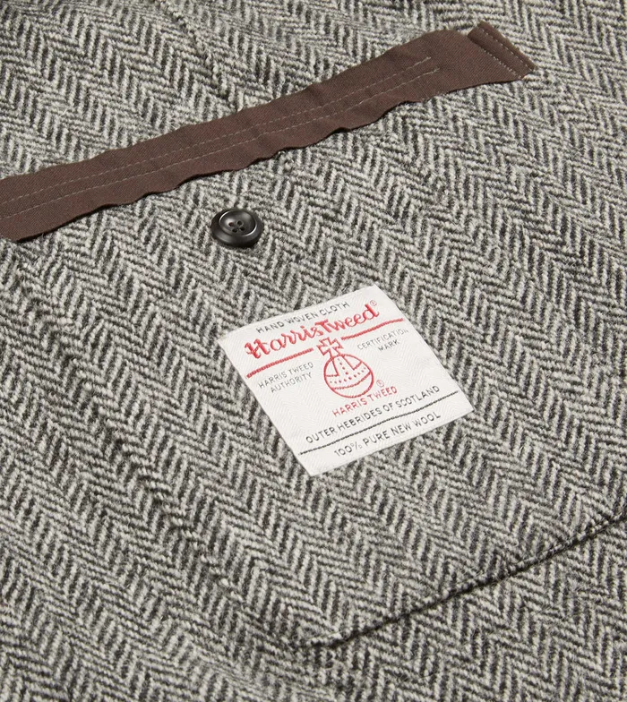 Drake039s Grey Herringbone Harris Tweed Games Blazer Mk Vii Men Blazers