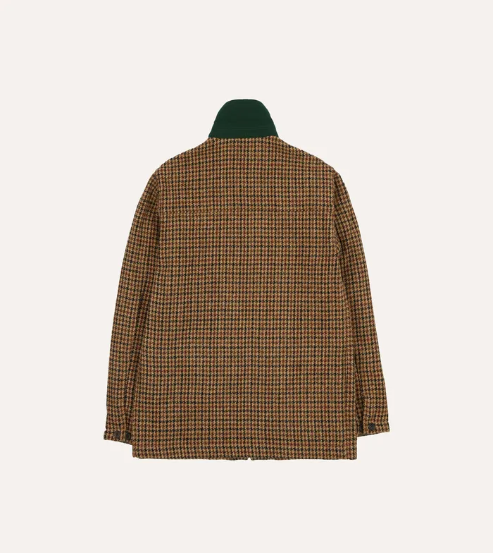 Drake039s Houndstooth Check Harris Tweed Donkey Chore Jacket Men Coats and Jackets