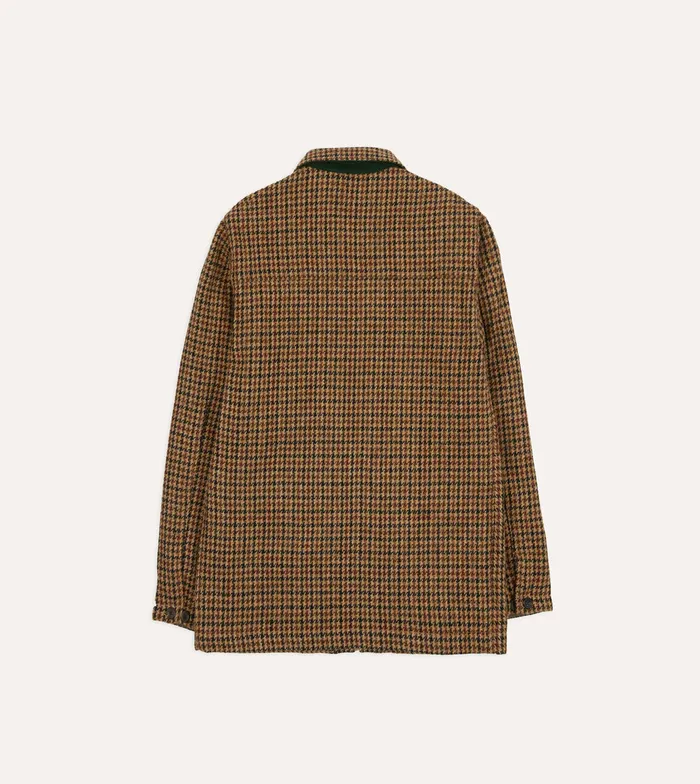 Drake039s Houndstooth Check Harris Tweed Donkey Chore Jacket Men Coats and Jackets