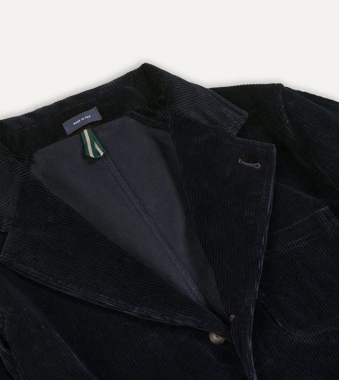 Drake039s Navy Cotton Corduroy Games Blazer Mk I Men Suits