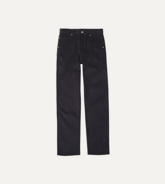 Drake039s Navy Japanese Selvedge Needlecord FivePocket Trousers Men Trousers