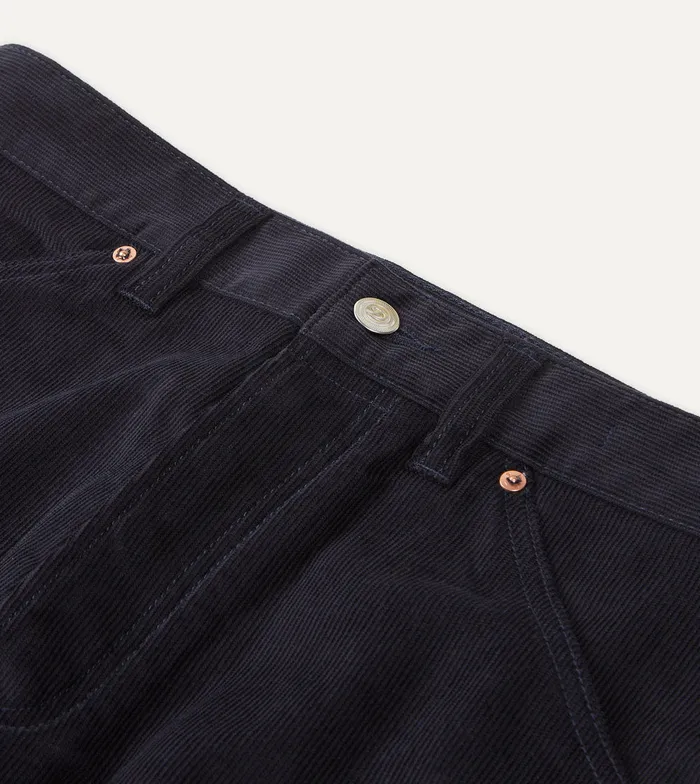Drake039s Navy Japanese Selvedge Needlecord FivePocket Trousers Men Trousers