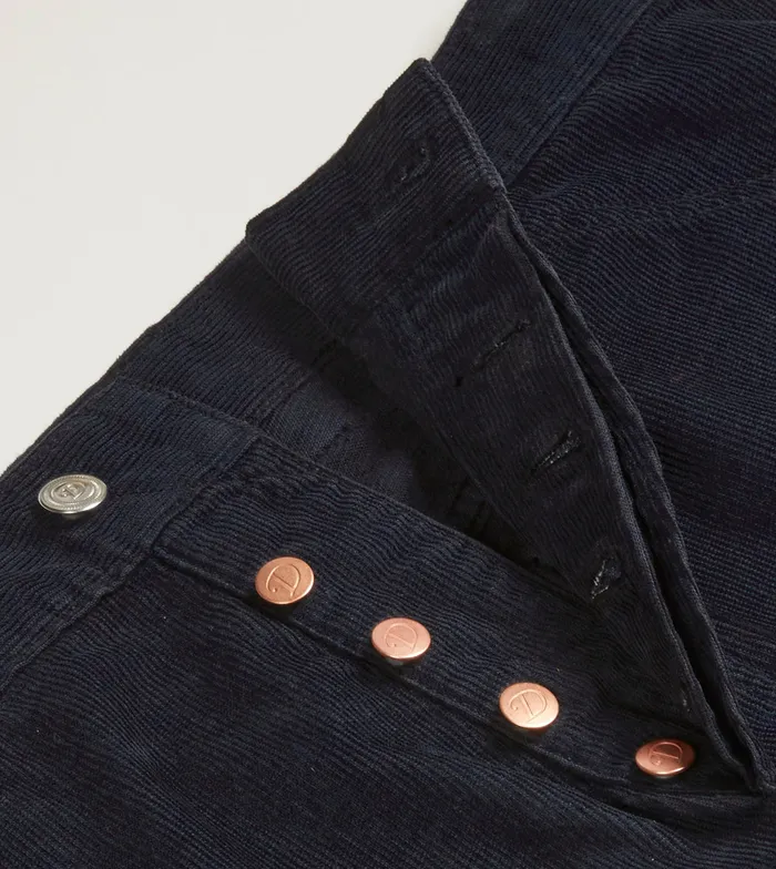 Drake039s Navy Japanese Selvedge Needlecord FivePocket Trousers Men Trousers
