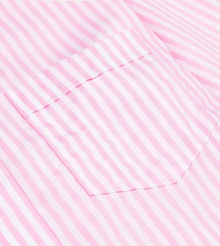 Drake039s Pink Bengal Stripe Cotton Poplin ButtonDown Shirt Men Poplin Shirts