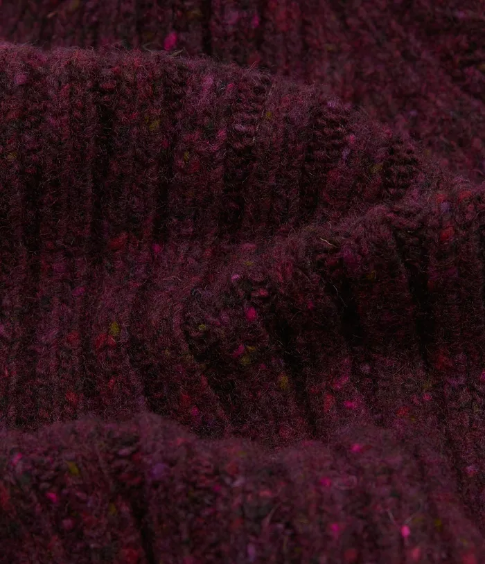 Drake039s Purple Ribbed Merino Donegal Knit Cap Men Hats