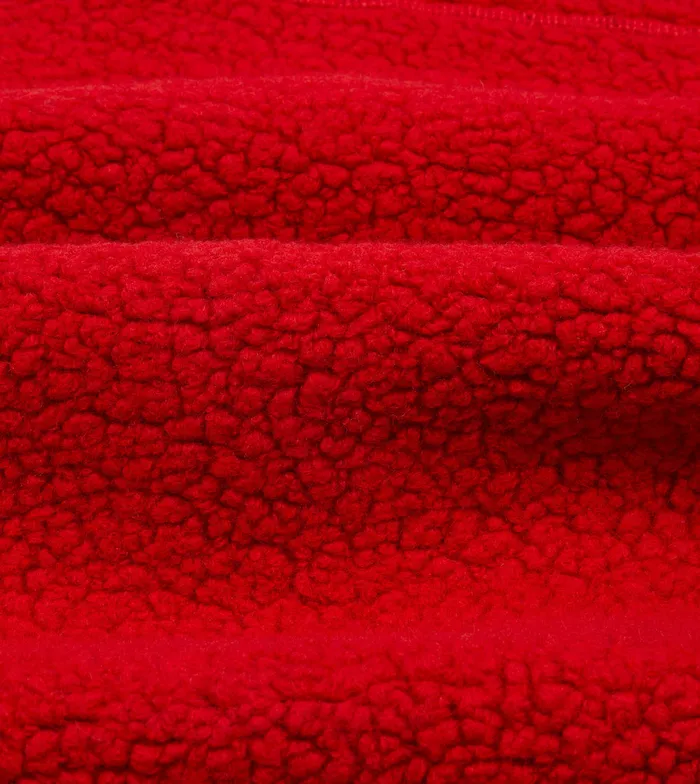 Drake039s Red Boucle Wool Zip Fleece Vest Men Fleeces