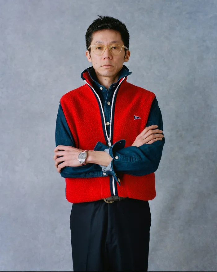 Drake039s Red Boucle Wool Zip Fleece Vest Men Fleeces