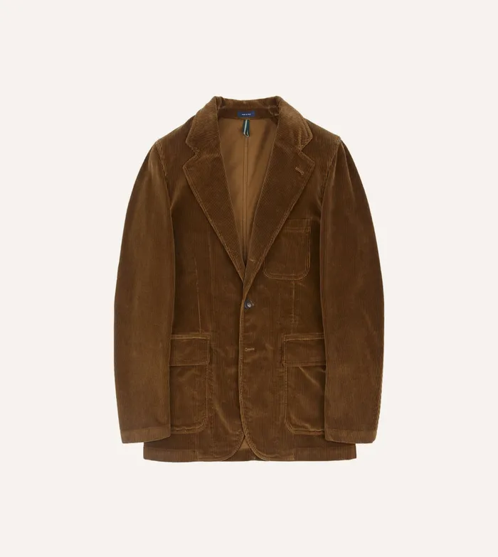 Drake039s Russet Cotton Corduroy Games Blazer Mk I Men Suits