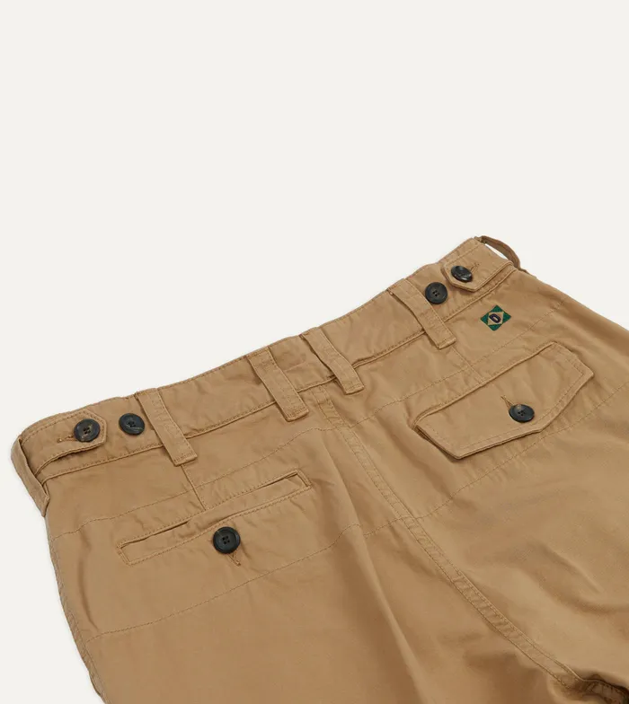 Drake039s Tobacco Cotton Flat Front Chino Men Trousers