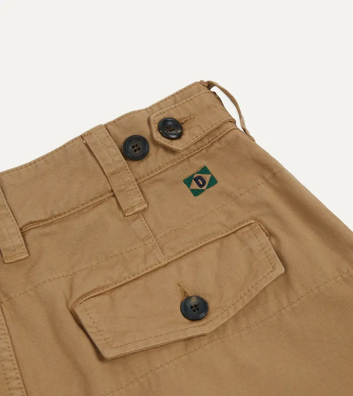 Drake039s Tobacco Cotton Flat Front Chino Men Trousers