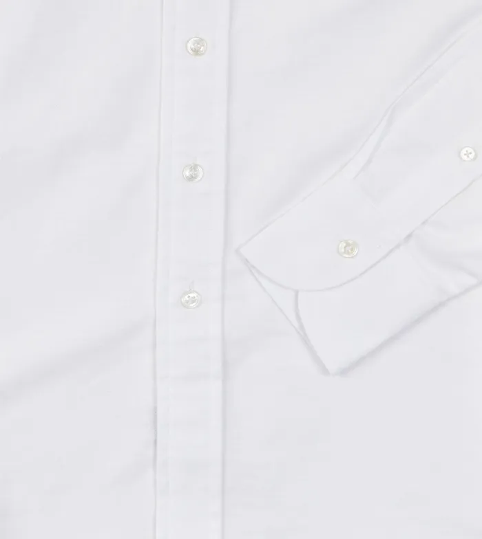 Drake039s White Cotton Oxford Cloth Long Point Collar Shirt Men Formal Shirts