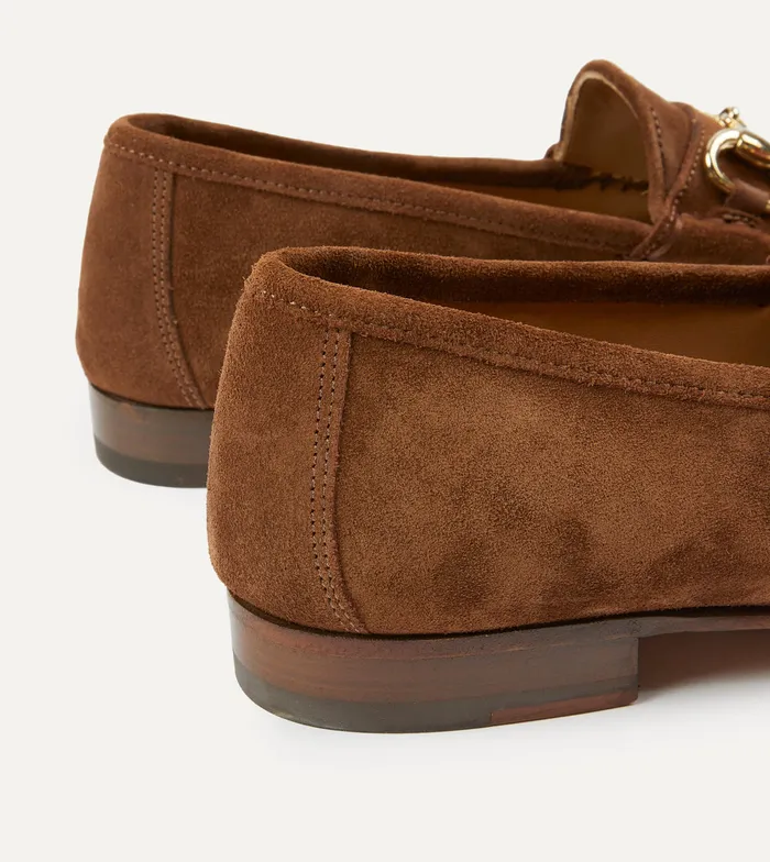 Drake039s Yuketen Moc Ischia Brown Suede Bit Loafer Men Loafers
