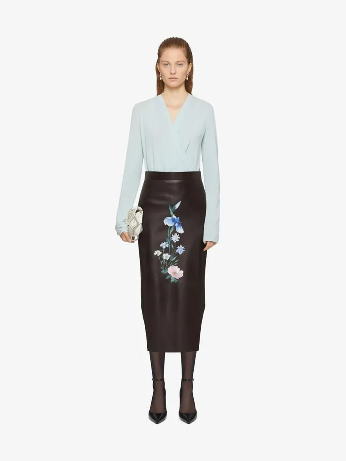 Draped Blouse In Crepe Jersey Frost Women Givenchy Tops and Shirts